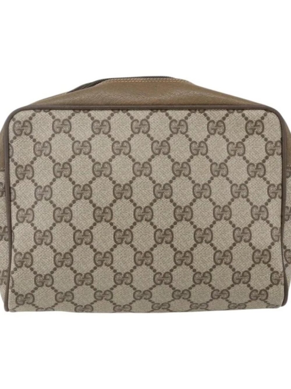 GUCCI GG Supreme Web Sherry Line Bag PVC Beige Gold - Picture 3 of 16